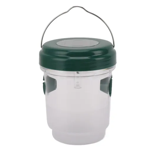 Wasp Catcher LED Solar Powered Waterproof Hornet Traps for Wasp Fruit Fly Garden Terrace Farmland Green