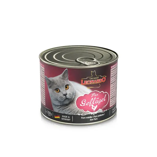 LEONARDO Quality Selection Pure Poultry Wet Cat Food 200gx6