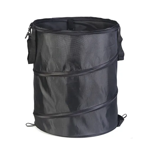 Car Trash Can, Large-Sized Pop-up Car Trash Bin, Collapsible Garbage Can, Trash Bag with Elastic Band Hanging, Double-Layer Washable Trash Can, Waste Basket with Velcro（25*32cm）