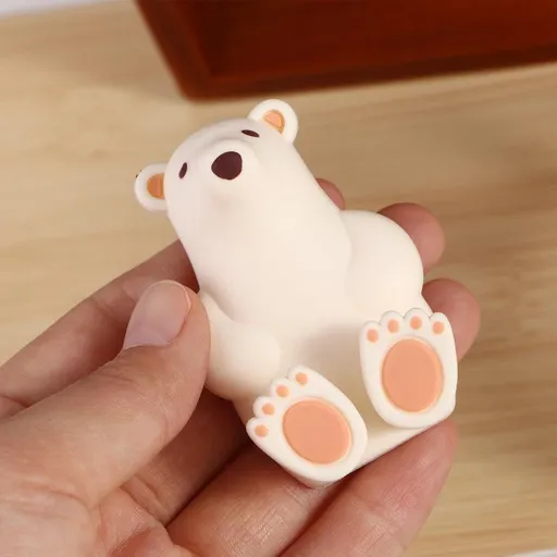 Storage rack Cartoon Bear Toothbrush Holder Creative PVC Suction Cup Toothbrush Holder for Home Bathroom(3 pcs)