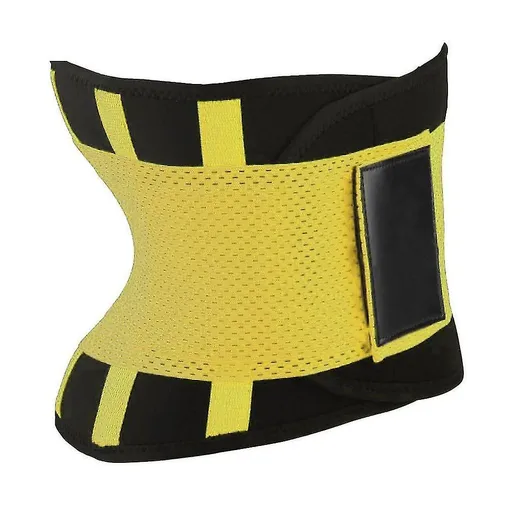 Adjustable Back Support Waist Trainer Trimmer Belt Sports Gym Fitness Weightlifting Abdominal Slim Belt - Yellow