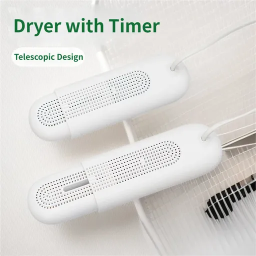 USB Powered Telescopic Shoe Dryer with 3 Level Timer and Multi Airflow Hole, Adjustable for EU Shoe Size 28-45, Electric Portable Footwear Deodoriser and Warmer for Sneakers Boots Socks Gloves Drying