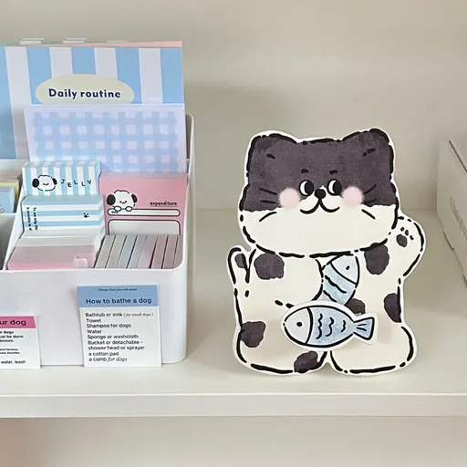 Cute Cartoon Cell Phone Stand for Desk Clear with Cat Pattern Design Phone Stand Holder Accessories for Women Girls Kid