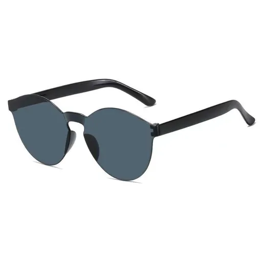 One Piece Transparent Round Sunglasses | Fun Rimless Glasses for Women and Men | Retro Festival Sunnies-2pcs