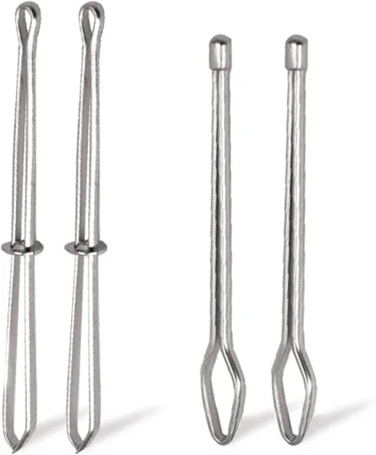 4 Pcs Bodkin Drawstring Threaders,Metal Drawstring Threader Tweezers Easy Quick Insert Drawstring DIY Rope Threader Clip Bodkin Sewing Tool for Sweatpants,Hoodies,Swim Trunks