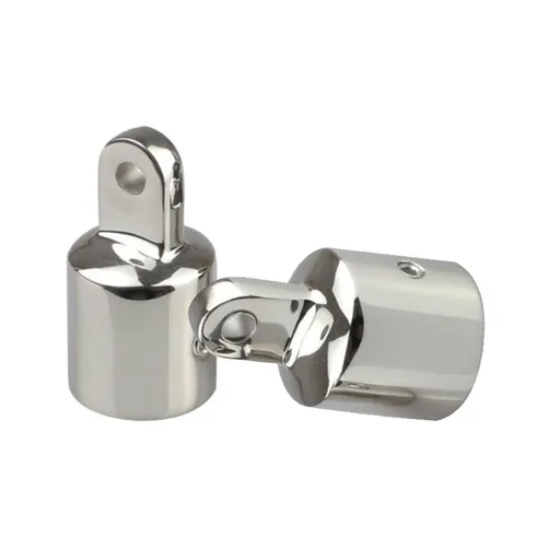 2 PCS Top Cap External Eye End Boat Fittings Marine Hardware, Fits 3/4" OD Round TubingTop Eye End Cap Boat Top Fittings Stainless Steel 316 Top Hardware