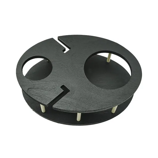 Premium Reusable Appetizer Wine Holder Plate for parties Catering and Home Use-Cocktail Buffet Plates with Drink Holder
