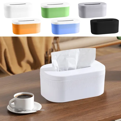 Tissue Box Cover Rectangle, Extremely Austere Napkin Facial Tissue Holder, Convenience Kleenex Box Covers for Bathroom Toilet Bedroom Living Room Table Desk Office #1_Gray