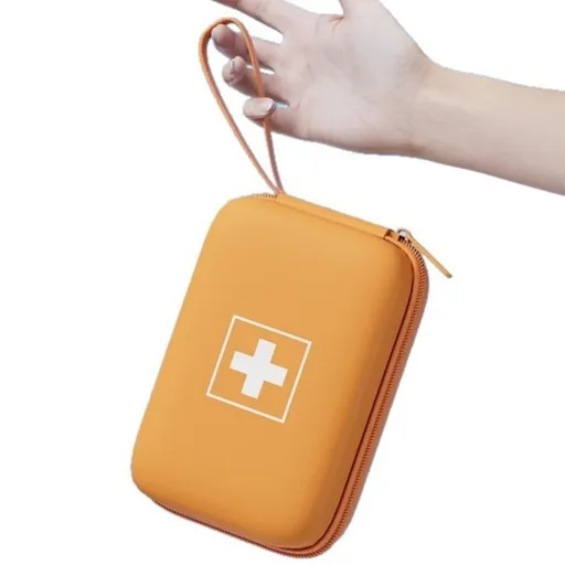 Mini Portable Medicine Storage Bag, Travel First Aid Pouch, Outdoor Emergency Medicine Organizer—Orange