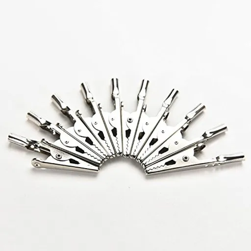 20 Pcs Stainless Alligator Crocodile Test Clip Cable Lead Screw Probe Fixing,2 inch Length Great for using on test leads