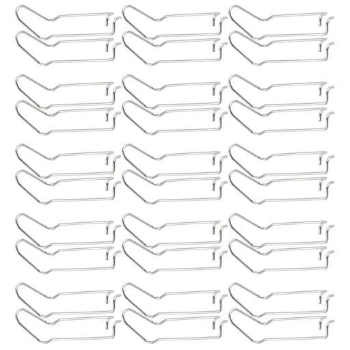30Pcs Plant Support Spring Clip Stainless Steel Fixing Clamp for Garden GreenhouseFor 16mm Diameter