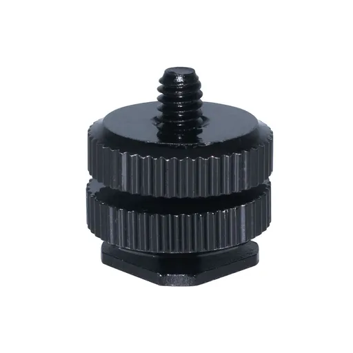 Hot Shoe to 1/4 Adapter, Camera Hot Shoe Mount Adapter, Flash Shoe to 1/4"Male Post Adapter with Locking Disk