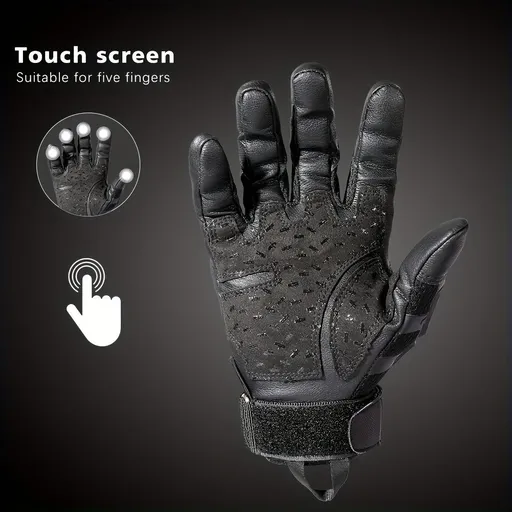 Cycling Gloves All-Round Protection Gloves Durable Cycling Gloves Ergonomic - Black - Size M