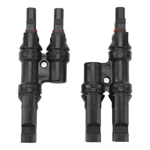 Solar Branch Connectors 3 Way T Type 1 to 2 Connector for Parallel Connection Between Solar Panels IP67 Waterproof