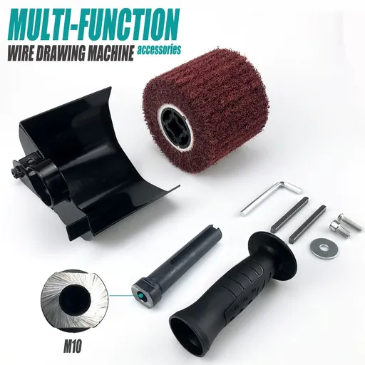 Angle Grinder Conversion Tool Multi-Function Wire Drawing Machine Attachment for Metal Surface Stainless Steel and Floor Grinding Polishing Tasks (M166-10)