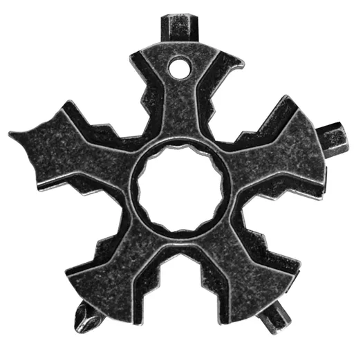 KeyChain MultiTool 18-in-1, Hex Key Allen Wrench Open End Wrench Phillips Slotted Flat Screwdriver Bottle Opener Package