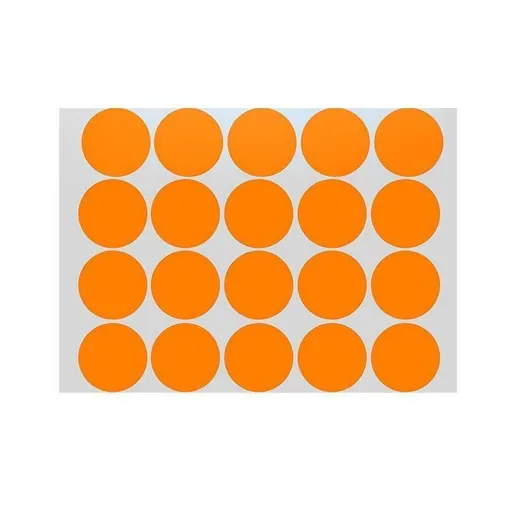 Orange Assorted Sizes Colour Sticker Dots Adhesive Round Labels Circular Spot Scrapbook - 25mm*40 Dots
