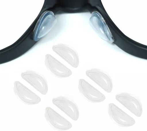 Eyeglass Nose Pads, Adhesive Soft Silicone Air Chamber Nose Pads for Eyeglasses Glasses Sunglasses Plastic Frames(Clear/3.5mm),5 Pairs