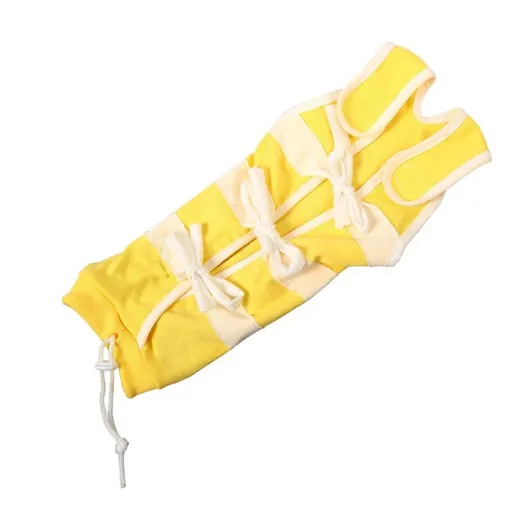 Cat Surgery Recovery Suit Female Cat Onesie for Cats After Surgery Surgical Abdominal Wound Skin Diseases (M, yellow)