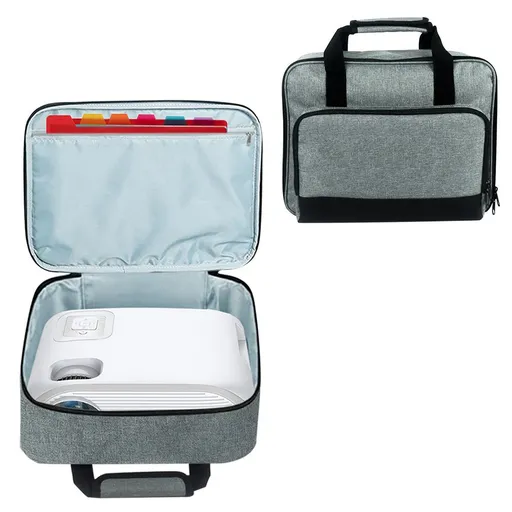 Projector Carrying Case Durable Nylon with Adjustable Shoulder Straps for Most Mini Projectors Black
