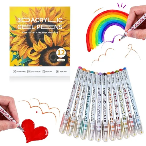 New Scented Lava Gel Pen Set, 12-Pack Multi-Color1.0mm Gel Pens for Smooth Writing, Doodle Drawing DIY Projects Crafts Art