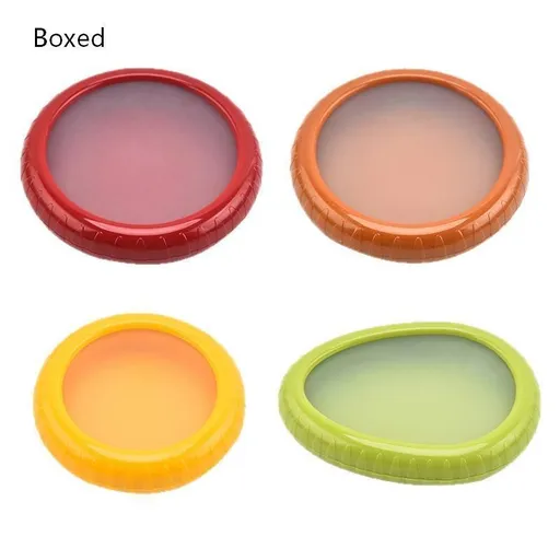 Fruit and Vegetable Storage Containers, 4Pcs Set Box Pack (Silicone Version)