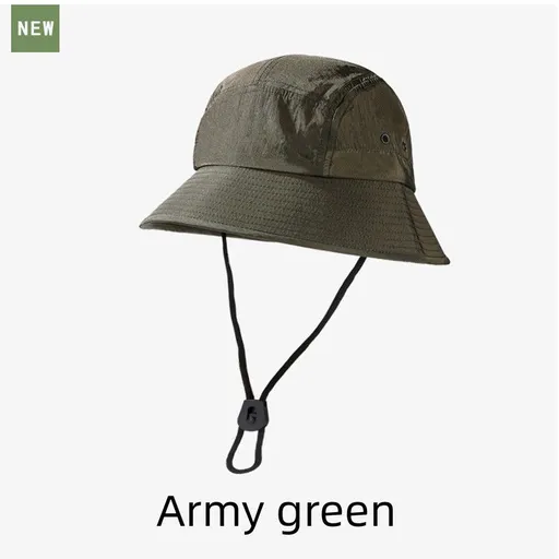 Unisex Quick-Dry Waterproof Bucket Hat – Outdoor Sun Protection Hat for Men & Women – Army Green