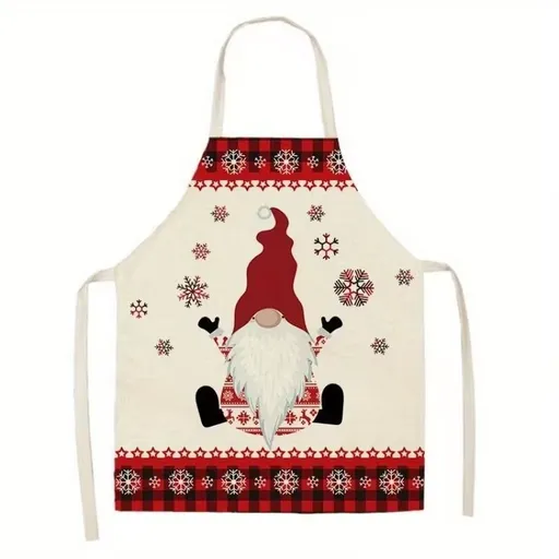 Merry Christmas & Halloween Apron, 75x65 cm Heavy Cotton Linen, sturdy and durable, large size offers extra coverage, ideal for spreading cheer at Christmas and Halloween gatherings.