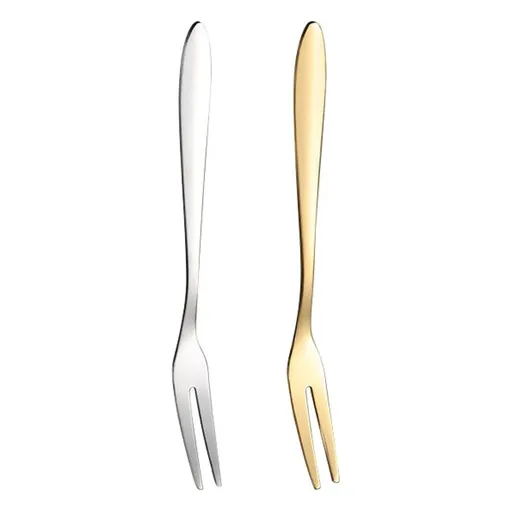 Sanrui Stainless Steel Two Prong Fruit Fork 410-Hemp Wheel-Silver