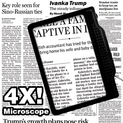 4X Magnifying Glass for Reading, Large Bright Full Page Magnifier with Light, Handheld LED Dimmable Lighted, Lightweight Book Magnifier for Reading Small Prints Seniors Low Vision
