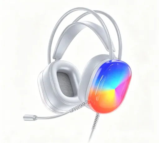 AWEI GM11 Wired Gaming Over‑Ear Headset, 50mm Driver 7.1 Surround Sound, USB & 3.5mm Jack,white