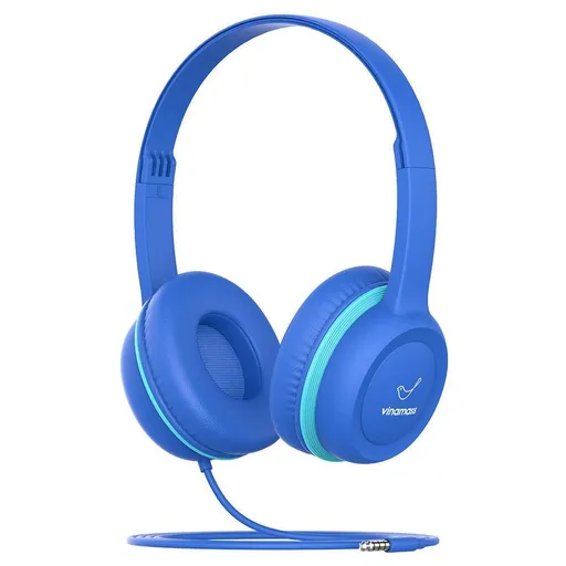 Over-Ear Headphones with 85dB Volume Limit for Secure Listening Blue