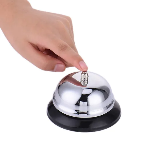 Call Bell 1 Packs 3.35 Inch Diameter with Metal Anti-Rust Construction, Desk Bell for Hotels, Schools, Restaurants, Reception Areas