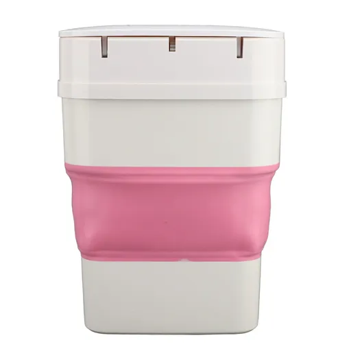 Smart Sensor Trash Can Folding Automatic Garbage Bin Smart Sensor Wastebasket for Bedroom Office Kitchen Pink