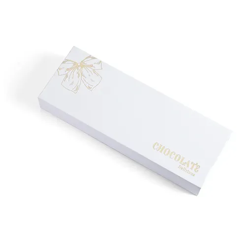 Chocolate Gift Box 5pcs Book Style Clamshell 12 Slot Hardbound Packaging Boxes - White