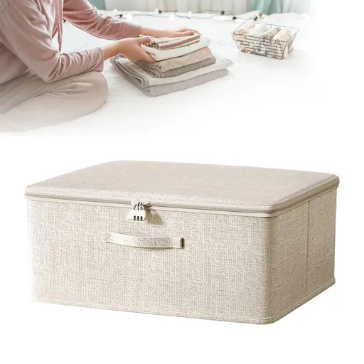 Lockable Adult Toy Storage Bag with Zippered Lid, Discreet Organizer Case for Clothes and Personal Items, 38.1 x 25.4 x 16 cm