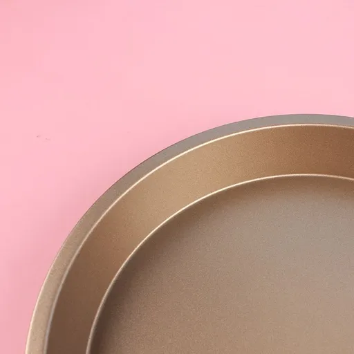 9-Inch Chef's Classic Nonstick Bakeware Round Cake Pan, Champagne- Round Cake Pan, Non-Stick Deep Dish Pizza and Pie Bakeware