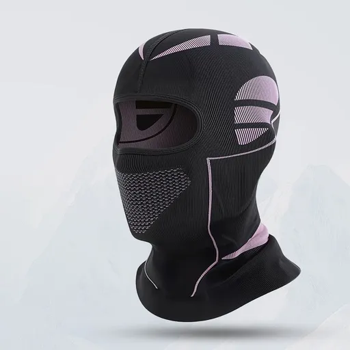 Ski Balaclava Black and Pink