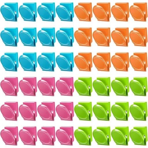 Magnetic Clips, 48 Pieces Magnetic Metal Chip Clips Fridge Magnets Refrigerator Whiteboard Locker Magnets Heavy Duty Clip Classroom Organization Teacher Must Haves School Supplies Accessories