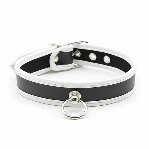 House Of Dasein Soft Padded Collar Bdsm Pu Leather Slave Role Play Fetish Restraints Bondage - White