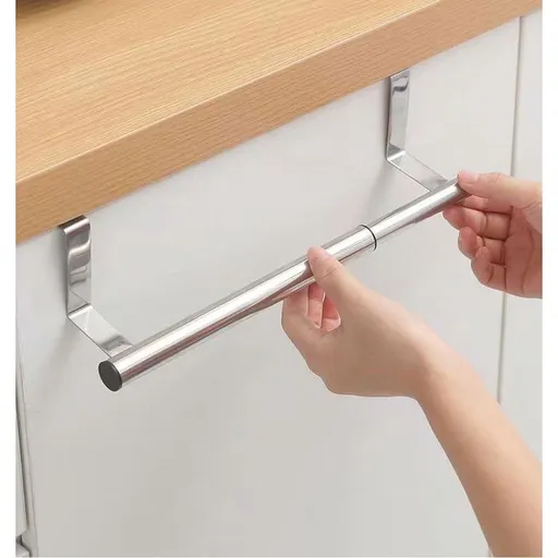 2 Packs Over The Door 9-15.7 Dish Towel Bar Rack Hanger Holder Stainless Steel with 22 Lbs Maximum Load - Effortless Installation on Any Bathroom and Kitchen