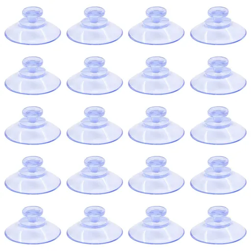 20 Pcs 0.98Inch Mini Clear Suction Cups Without Hooks Without Holes, Transparent Plastic Sucker Pads for Festival Decoration