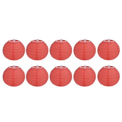 4 Inch Red Paper Lanterns Decorative Round Chinese Lanterns for Birthday Weddings