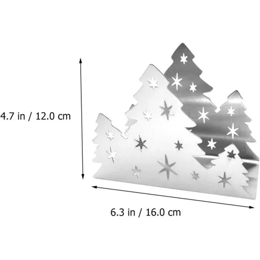 Luxshiny Christmas Tree Napkin Holder Stainless Steel Towel Holder Dinner Table Decoration for Party Home Restaurant
