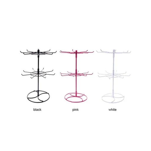 Jewelry Display Rack Double Tier Jewelry Stand Portable Metal Jewelry Rack for Home