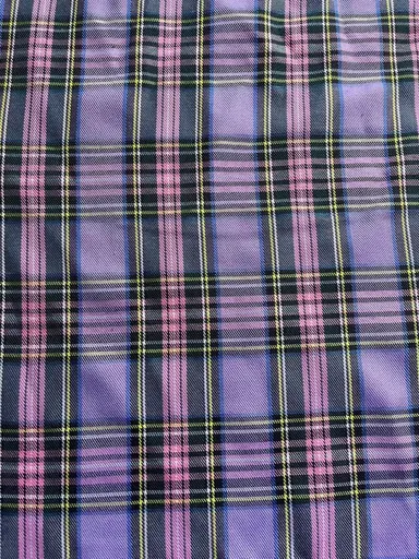 polyester woven fabric, plaid fabric, Christmas red green fabric, twill fabric, jacquard check fabric, fabric for bags, fabric for shoes, fabric for hats, fabric for pet decorations, festive fabric, holiday craft fabric, DIY fabric Australia - Purple