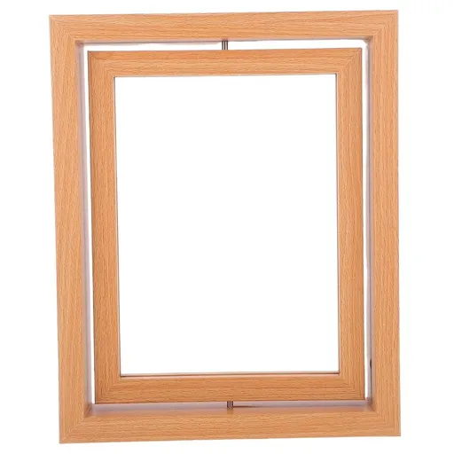 Double Sided Rotating Wooden Photo Frame for Rustic Home Decor and Picture Showcase
