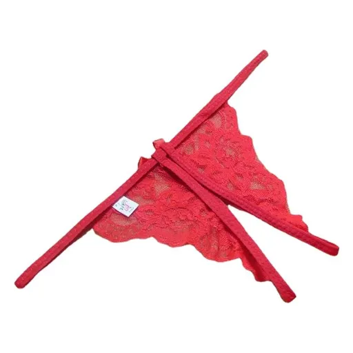 Yunfangyan Lace T Panties Bow Crotch Free Nylon Purple [single bow]] Average size [40.00 kg-60.00 kg]