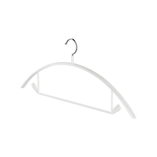 Premium Velvet Hangers, Heavyduty- Non Slip No Shoulder Bump Suit Hanger - Chrome Hooks,Space Saving Round Clothes Hanger for Coat,Sweater,Jackets,Pants,Household Silicone Clothes Hanger ( 10 Pack) White