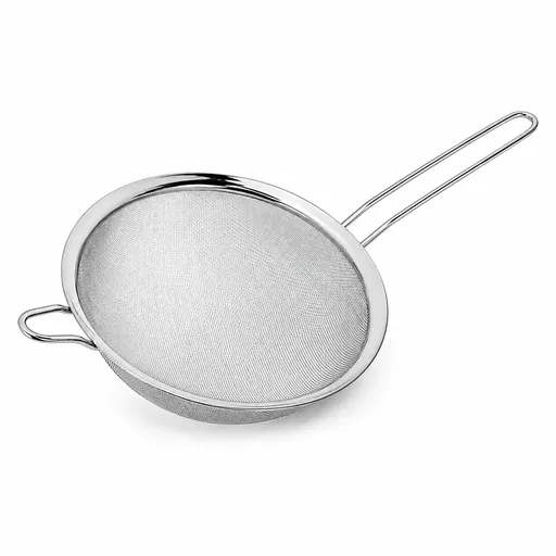 18cm Stainless Steel Mesh Strainer Sifter with Long Handle and Rest Hook